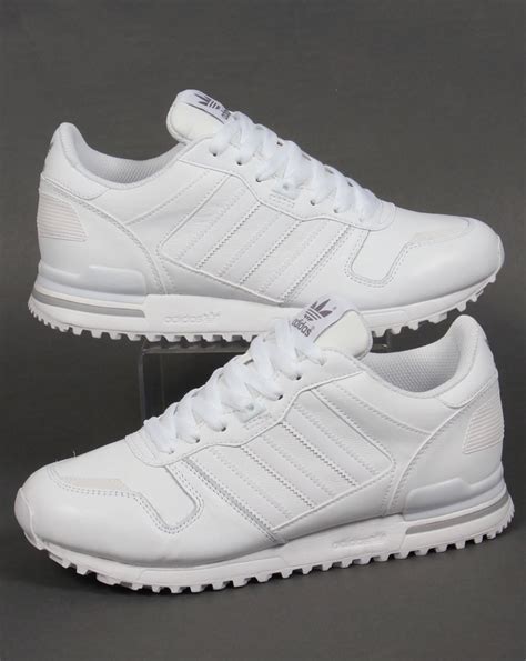 white leather adidas sneakers